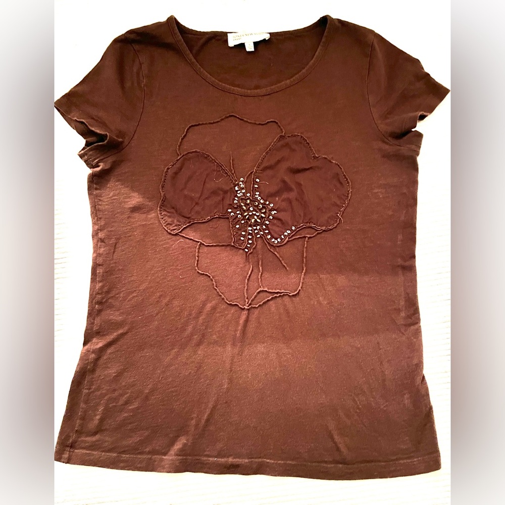 Brown Embellished Women's Top